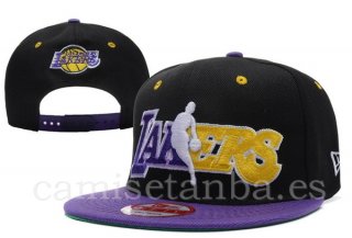 Snapbacks Caps NBA De Los Angeles Lakers Negro Púrpura Amarillo