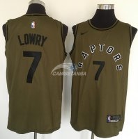 Camisetas NBA Salute To Servicio Toronto Raptors Kyle Lowry Nike Ejercito Verde 2018