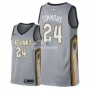 Camisetas NBA de Kobi Simmons Cleveland Cavaliers Nike Gris Ciudad 2018