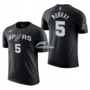 Camisetas NBA de Manga Corta Dejounte Murray San Antonio Spurs Negro 17/18