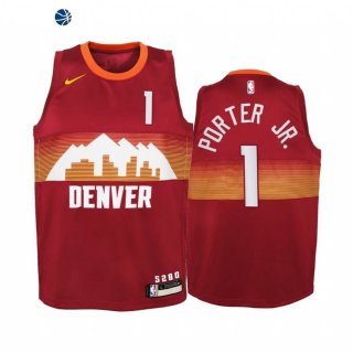 Camiseta NBA Ninos Denve Nuggets Michael Porter Jr. Rojo Ciudad 2020-21