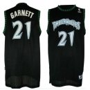 Camisetas NBA de Garnett Minnesota Timberwolves Negro