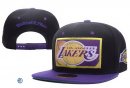 Snapbacks Caps NBA De Los Angeles Lakers Negro Púrpura Negr NO.01