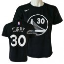 Camisetas NBA de Manga Corta Stephen Curry Golden State Warriors Nike Negro 17/18