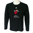 Camisetas NBA Manga Larga Los Miami Heat Negro Rojo