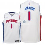 Camiseta NBA Ninos Detroit Pistons Reggie Jackson Blanco Association 2018