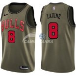 Camisetas NBA Salute To Servicio Chicago Bulls Zach LaVine Nike Ejercito Verde 2018