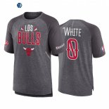 T Shirt NBA Chicago Bulls NO.0 Coby White Gris 2022