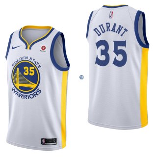 Camisetas NBA de Kevin Durant Golden State Warriors Blanco 17/18