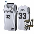 Camisetas NBA Nike San Antonio Spurs NO.33 Tre Jones 50th Blanco Association 2022-23