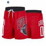 Pantalones NBA Houston Rockets NO.0 Jalen Green Rojo 2022