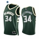 Camisetas NBA de Milwaukee Bucks Giannis Antetokounmpo 75th Season Diamante Verde Icon 2021-22