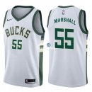 Camisetas NBA de Kendall Marshall Milwaukee Bucks Blanco Association 17/18