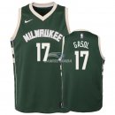 Camisetas NBA de Pau Gasol Milwaukee Bucks Verde Icon 18/19