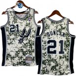 Camisetas NBA San Antonio Spurs NO.21 Tim Duncan Camuflaje Retro 2013 14