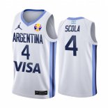 Camisetas Copa Mundial de Baloncesto FIBA 2019 Argentina Luis Scola Blanco
