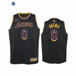 Camisetas de NBA Ninos Edición ganada Los Angeles Lakers Kyle Kuzma Negro 2021