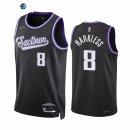 Camisetas NBA Nike Sacramento Kings NO.8 Maurice Harkless 75th Season Diamante Negro Ciudad 2022