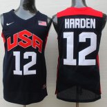 Camisetas NBA de James Harden USA 2012 Negro