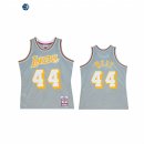 Camisetas NBA Los Angeles Lakers NO.44 Jerry West 75th Gris Hardwood Classics 2022