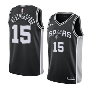 Camisetas NBA De San Antonio Spurs Quinndar Weatherspoon Negro Icon 2019-20