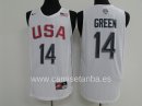 Camisetas NBA de Draymond Green USA 2016 Blanco