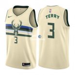 Camisetas NBA de Jason Terry Milwaukee Bucks Nike Crema Ciudad 17/18