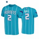 T-Shirt NBA Charlotte Hornets LaMelo Ball Double Pinstripes Azul Icon 2020-21