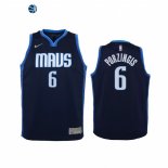 Camisetas NBA Ninos Dallas Mavericks Kristaps Porzingis Marino Edición ganada 2021