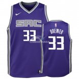 Camisetas de NBA Ninos Corey Brewer Sacramento Kings Púrpura Icon