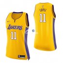 Camisetas NBA Mujer Brook Lopez Los Angeles Lakers Amarillo Icon 17/18