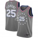 Camisetas NBA de Ben Simmon Philadelphia 76ers Nike Gris Ciudad 18/19