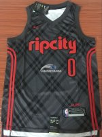 Camisetas NBA de Damian Lillard Portland Trail Blazers Nike Negro Ciudad 17/18