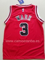 Camiseta NBA Ninos Chicago Bulls Dwyane Wade Rojo