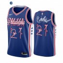 Camisetas NBA 2020 Navidad Philadelphia Sixers Joel Embiid Azul