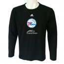 Camisetas NBA Manga Larga Philadelphia 76ers Negro