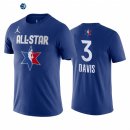 Camisetas NBA de Manga Corta Anthony Davis All Star 2020 Azul