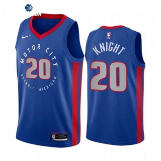 Camiseta NBA de Brandon Knight Detroit Pistons Nike Azul Ciudad 2020-21