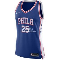 Camisetas NBA Mujer Ben Simmons Philadelphia 76ers Azul Icon 17/18