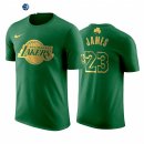 Camiseta NBA de Manga Corta LeBron James Los Angeles Lakers Verde