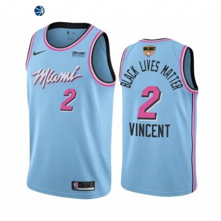 Camisetas NBA de Gabe Vincent Miami Heat BLM Azul Ciudad 19/20