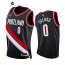 Camisetas NBA de Portland Trail Blazers Damian Lillard 75th Season Diamante Negro Icon 2021-22