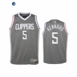Camisetas de NBA Ninos Edición ganada Los Angeles Clippers Luke Kennard Gris 2021