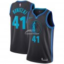 Camisetas NBA de Dirk Nowitzki Dallas Mavericks Nike Antracita Ciudad 18/19