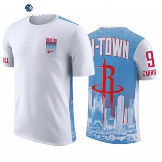 T-Shirt NBA Houston Rockets DeMarre Carroll H Town Azul Blanco Ciudad 2020-21