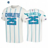 T-Shirt NBA Charlotte Hornets P.J. Washington Double Pinstripes Blanco Association 2020-21