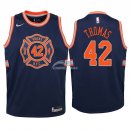 Camisetas de NBA Ninos New York Knicks Lance Thomas Nike Marino Ciudad 2018