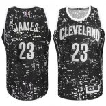 Camisetas NBA Luces Ciudad James Cleveland Cavaliers Negro