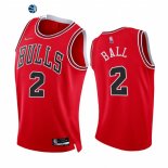 Camisetas NBA de Chicago Bulls Lonzo Ball 75th Season Diamante Rojo Icon 2021-22