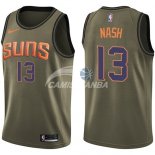 Camisetas NBA Salute To Servicio Phoenix Suns Steve Nash Nike Ejercito Verde 2018